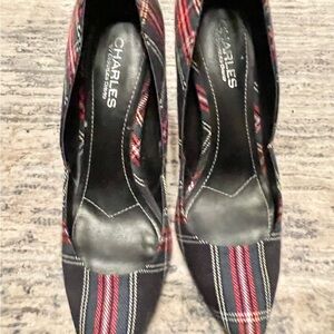 Charles By Charles David Black and Red Stiletto Heels
